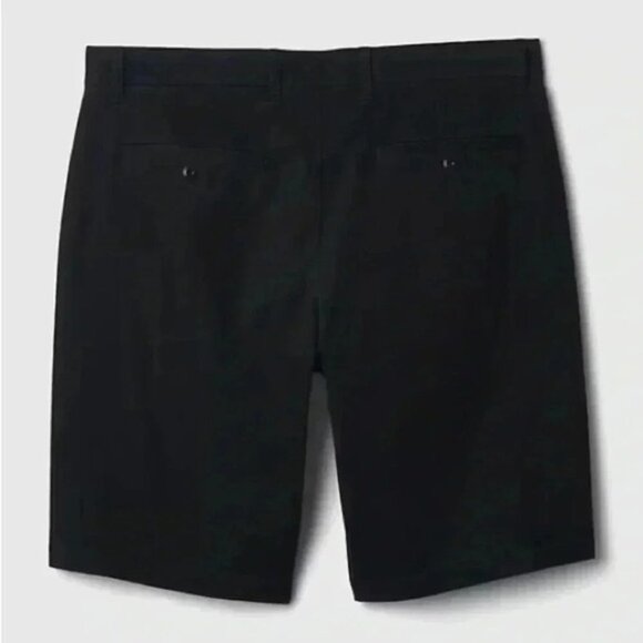 GAP Men’s Shorts 12” Stretch Casual Flat Front Chino Shorts Washed Black 31 - Picture 2 of 15